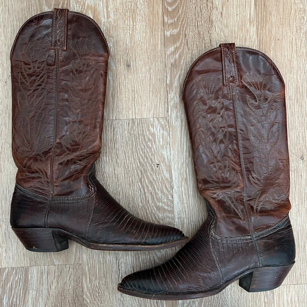 Vintage J. Chisholm Western Cowboy Boots